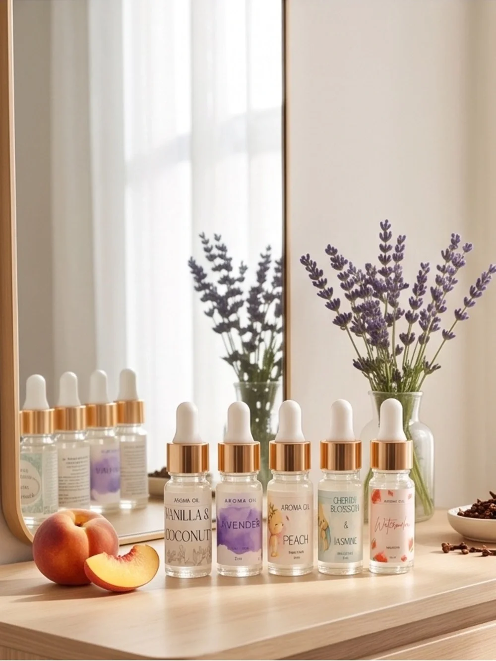 Set of 7 Aroma Oil Dropper 5ml Scented Fragrance Oils, Eco Gift Box